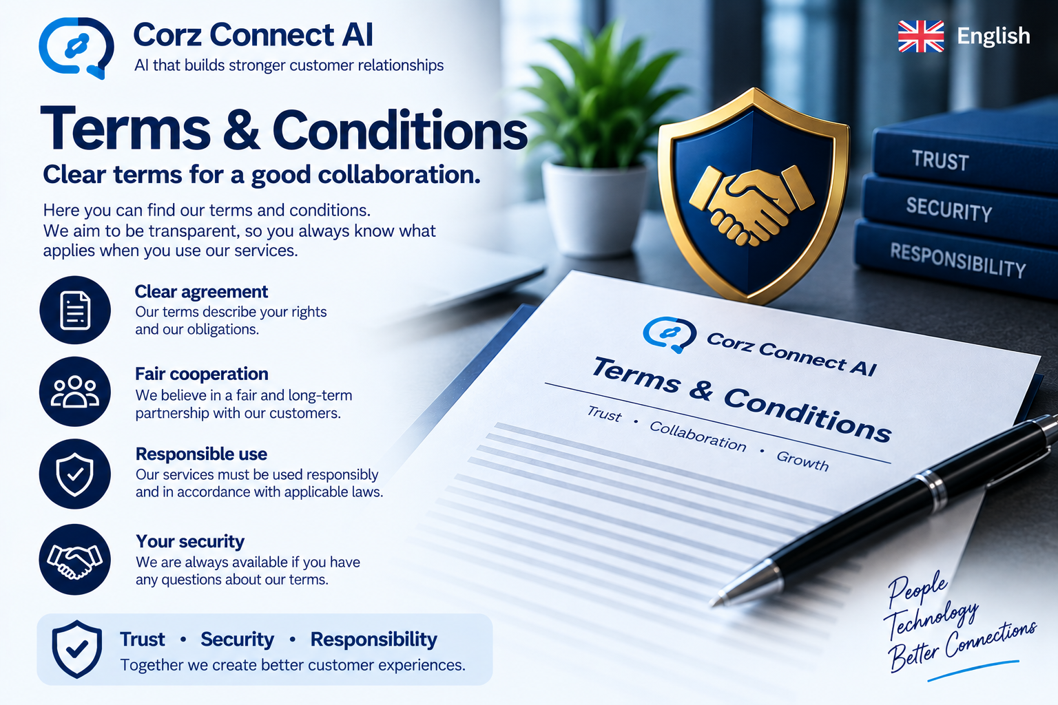 Corz Connect AI terms and conditions